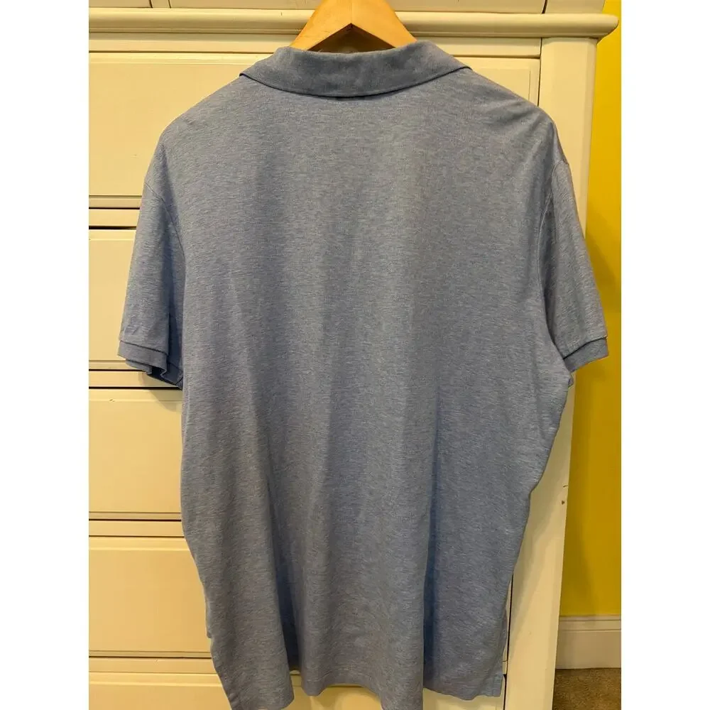 Polo Ralph Lauren Blue Polo Shirt Men's Size Large Pima Cotton Soft Golf Preppy